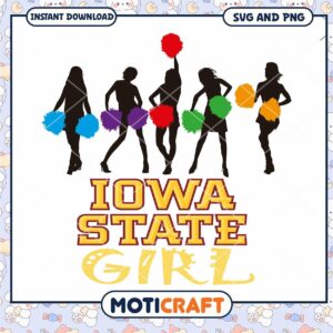 Iowa State chearleader girl svg, Iowa State Cyclone svg, NCAA svg