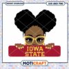 Iowa State black fan girl svg, Iowa State Cyclone svg, NCAA svg