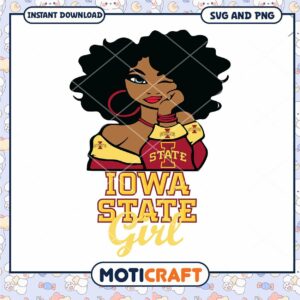 Iowa State black girl svg, Iowa State Cyclone svg, NCAA svg