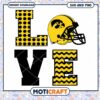 Iowa Hawkeyes love helmet svg, Iowa Hawkeyes svg, NCAA svg