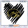 Iowa Hawkeyes logo heart design svg, Iowa Hawkeyes svg, NCAA svg