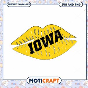 Iowa Hawkeyes lips design svg, Iowa Hawkeyes svg, NCAA svg
