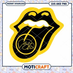 Iowa Hawkeyes lips tongue svg, Iowa Hawkeyes svg, NCAA svg