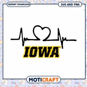 Iowa Hawkeyes heartbeat svg, Iowa Hawkeyes svg, NCAA svg