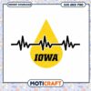 Iowa Hawkeyes heart rate svg, Iowa Hawkeyes svg, NCAA svg