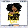 Iowa Hawkeyes black girl svg, Iowa Hawkeyes svg, NCAA svg