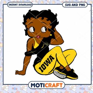 Iowa Hawkeyes Betty Boop svg, Iowa Hawkeyes svg, NCAA svg