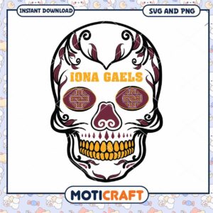 Iona Gaels vintage skull svg, Iona Gaels svg, NCAA svg