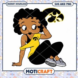 Iowa Hawkeyes Betty Boop logo svg, Iowa Hawkeyes svg, NCAA svg