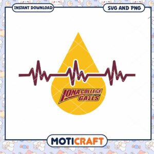 Iona Gaels team heart rate svg, Iona Gaels svg, NCAA svg