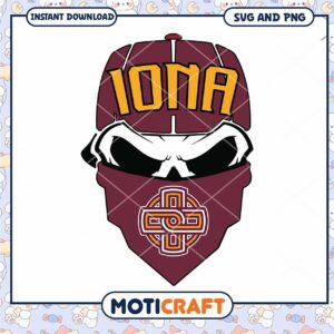 Iona Gaels team skull bandana svg, Iona Gaels svg, NCAA svg
