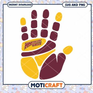 Iona Gaels team hand print svg, Iona Gaels svg, NCAA svg
