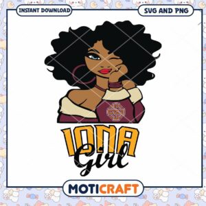 Iona Gaels rugby fan girl svg, Iona Gaels svg, NCAA svg