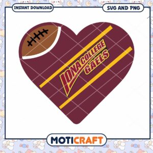 Iona Gaels rugby heart svg, Iona Gaels svg, NCAA svg
