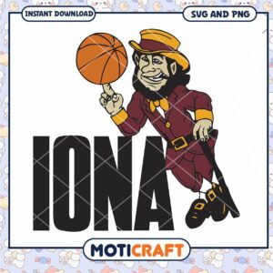 Iona Gaels mascot basketball svg, Iona Gaels svg, NCAA svg