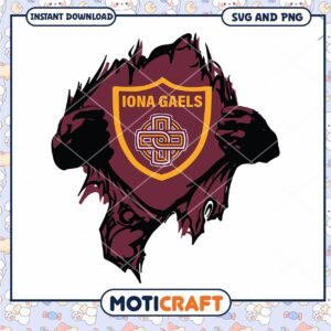 Iona Gaels logo superhero svg, Iona Gaels svg, NCAA svg