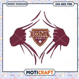 Iona Gaels logo superman svg, Iona Gaels svg, NCAA svg