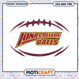 Iona Gaels logo rugby ball svg, Iona Gaels svg, NCAA svg