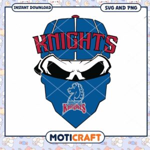 Knights skull bandana svg, Fairleigh Dickinson Knights svg, NCAA svg