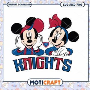 Knights Mickey Minnie svg, Fairleigh Dickinson Knights svg, NCAA svg