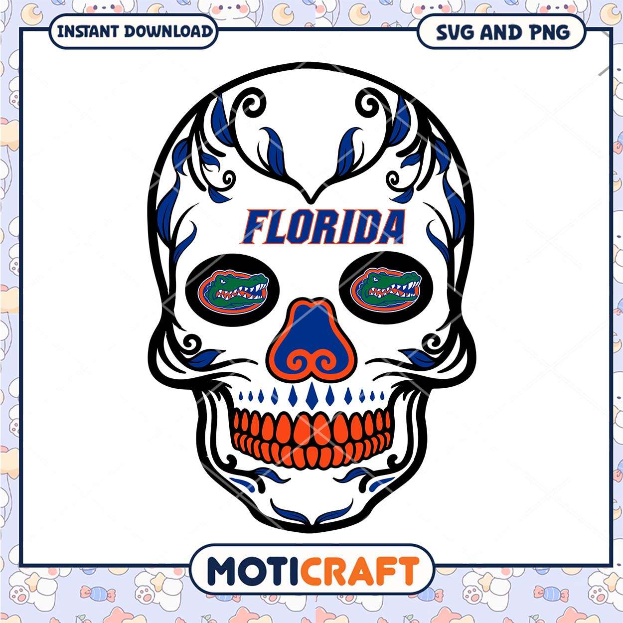 Florida Gators vintage skull svg, Florida Gators svg, NCAA svg