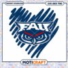Florida Atlantic logo heart svg, Florida Atlantic svg, NCAA svg