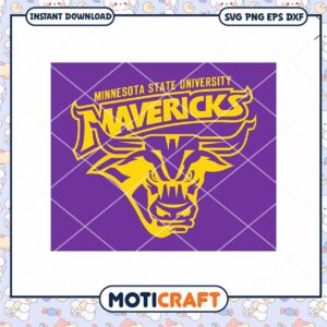Mavericks logo design svg, Minnesota State Mavericks svg, NFL svg