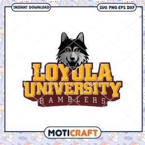 Loyola Ramblers logo team svg, Loyola Ramblers svg, NFL svg