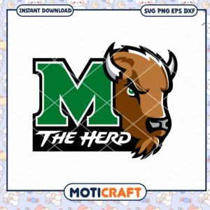 Herd mascot ncaa team svg, Marshall Thundering Herd svg, NFL svg
