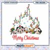 Merry Christmas PNG design with Disney characters for download, festive fun for your holiday projects