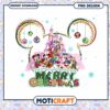 Merry Christmas PNG Design for Instant Download, Festive Disney Art