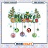 Merry Christmas PNG Design for Instant Download, Colorful Holiday Art