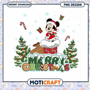 Merry Christmas PNG design featuring iconic character, instant download for festive fun