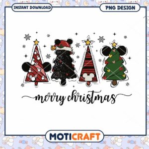 Merry Christmas PNG Design featuring Christmas Trees, festive art