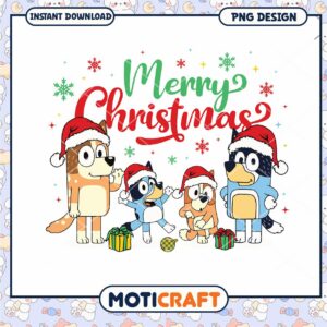 Merry Christmas PNG design featuring cheerful animal characters, perfect for festive projects
