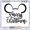 Merry Christmas Mouse Ears PNG Design, Instant Download for Crafting