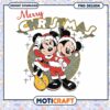 Merry Christmas design featuring Mickey and Minnie, perfect for festive fun 2 Merry Christmas design featuring Mickey and Minnie, perfect for festive fun