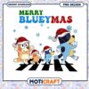 Merry BlueyMas PNG Design, Instant Download Christmas Art