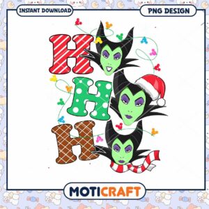 Maleficent Christmas PNG Design, Instant Download for Fun Crafting