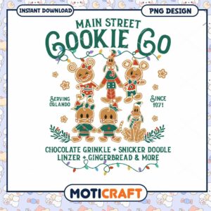 Main Street Cookie Go PNG Design for Instant Download, Serving Orlando