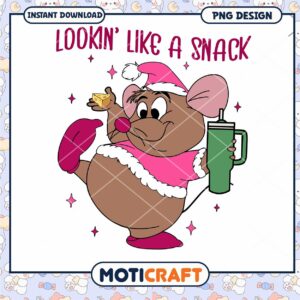 Lookin Like a Snack PNG Design, Cute Mouse Illustration Download