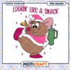 Lookin Like a Snack Funny Mouse PNG Design, Cute Instant Download