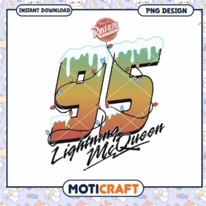 Lightning McQueen 95 PNG Design, instant download for crafting