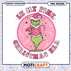 In My Pink Christmas Era PNG Design, Perfect for Holiday Decor