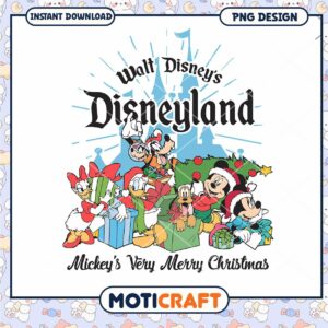 Disneyland Mickey's Very Merry Christmas PNG Design, Instant Download