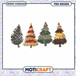 Christmas Tree PNG Set