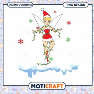 Christmas Fairy PNG Design, Instant Download for Holiday Crafts