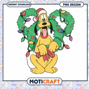 Christmas Dog PNG Design, Fun Holiday Instant Download Graphic