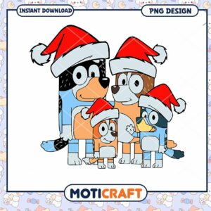Christmas Dog Family PNG Design, Instant Download for Fun Projects