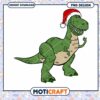 Christmas Dinosaur PNG Design, perfect for festive projects and crafts